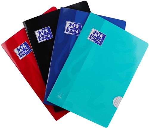 Schrift Oxford School A4 ruit 5x5mm 72 pagina's 80gr assorti