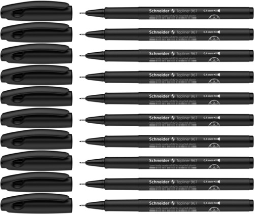Fineliner Schneider Topliner 967 0.4mm zwart-2