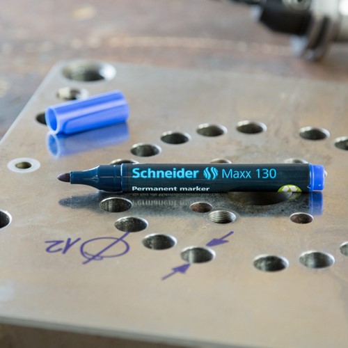 Permanent marker Schneider Maxx 130 rond 1-3mm blauw-2