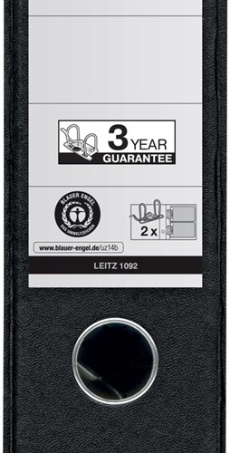 Ordner Leitz 1092 giro-bank met dubbele mechaniek 75mm karton A4 zwart-8