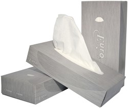 Facial tissues Euro Products 2-laags 100 vel wit 140040