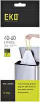 Afvalzak EKO MDPE type F met trekband 64x75cm 40-60L wit rol à 12 stuks-2