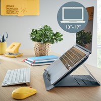 Laptopstandaard Leitz Ergo Cosy verstelbaar recyled grijs-2