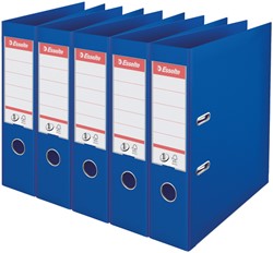 Ordner Esselte No.1 72mm PP 30% gerecycled folie Multipack blauw 5 stuks