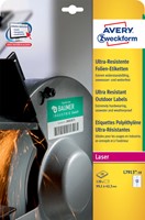 Etiket Avery L7913-10 99.1x42.3mm polyethyleen wit 120 stuks