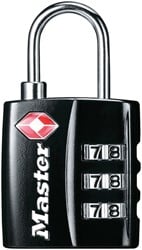 Hangslot Masterlock 3-cijfer combinatie TSA zwart 30mm