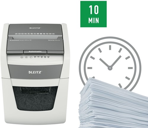 Papiervernietiger Leitz IQ Auto+ Small Office 50X P4 snippers 4x28mm-11