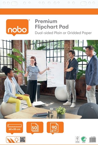 Flipoverpapier Nobo premium 60x85cm dubbelzijdig 50vel