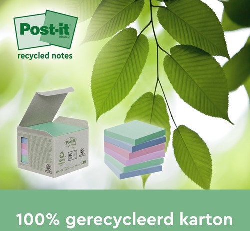Memoblok 3M Post-it 622 RSS3COL 47.6x47.6mm assorti kleur 3 stuks-1