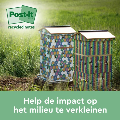 Memoblok 3M Post-it 654 RSSCOL 76x76mm geel 3+1 gratis-3