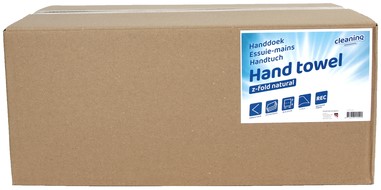 Handdoek Cleaninq Z-vouw 1-laags 250x230mm 20x250st naturel-3