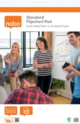 Flipoverpapier Nobo standaard 65x95cm dubbelzijdig rol 50vel