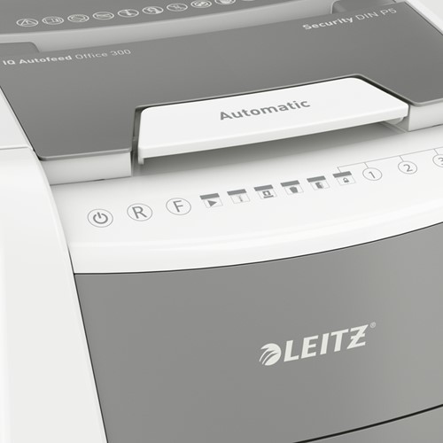 Papiervernietiger Leitz IQ Auto+ Office 300 P5 snippers 2x15mm-2