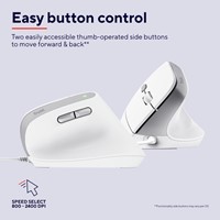 Muis Trust ergonomisch BAYO II wit-2
