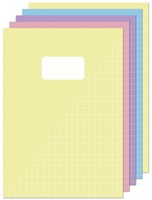 Schrift Kangaro A4 ruit 10mm 80pagina's 60gr pastel assorti 5 stuks