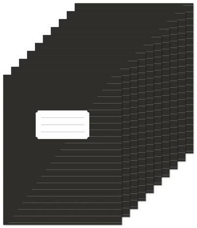 Schrift Kangaro A5 lijn 80 pagina's 60gr zwart pak à 10 stuks-2