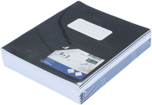 Schrift Kangaro A5 lijn 80 pagina's 60gr zwart pak à 10 stuks-3