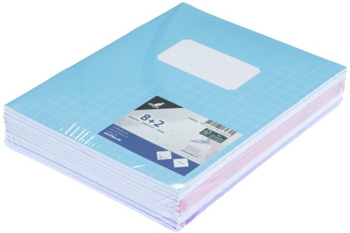 Schrift Kangaro A5 ruit 10mm 80 pagina's 60 gram assorti pastel 10st-3