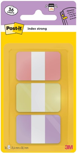 Indextabs Post-it  686-3SUN 25,4x38,1mm Strong, 36 tabs