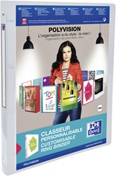 Presentatieringband Oxford Polyvision A4 4-rings O-mech 20mm transparant