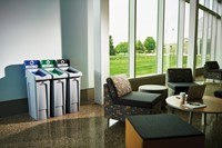 Paneel Rubbermaid Slim Jim Recyclestation voor label grijs-2