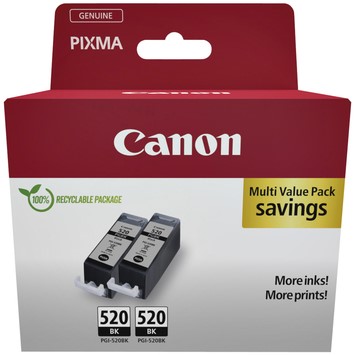 Inktcartridge Canon PGI-520 zwart 2x