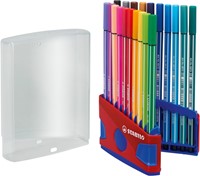 Viltstift STABILO Pen 68/20 ColorParade in rood/blauw etui M ass 20st-2