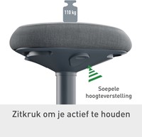 Actieve zitkruk Leitz Ergo met gasveer 47-64cm-14
