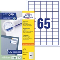 Etiket Avery 3666 38x21.2mm wit 6500 stuks-2