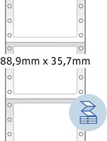 Etiket HERMA 8211 88.9x35.7mm 1-baans wit 4000 stuks-2