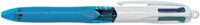 4-Kleuren balpen Bic grip medium lichtblauw