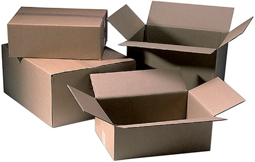 Amerikaanse vouwdoos CleverPack 486x386x386mm BC-golf bruin 10 stuks-2
