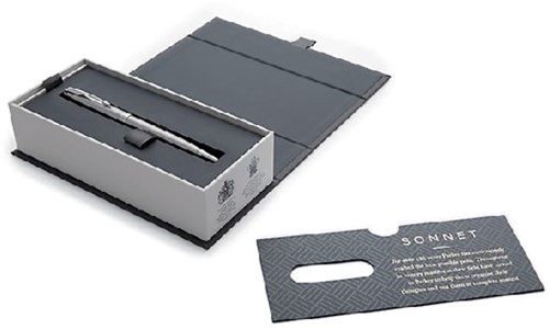 Balpen Parker Sonnet stainless steel CT medium-1