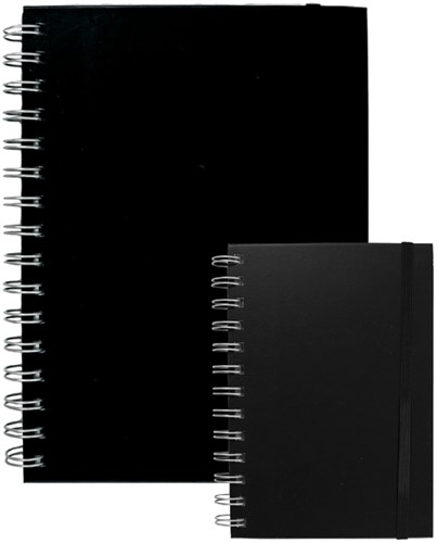 Notitieboek Quantore A5 spiraal lijn 192 pagina's 80gr zwart-3