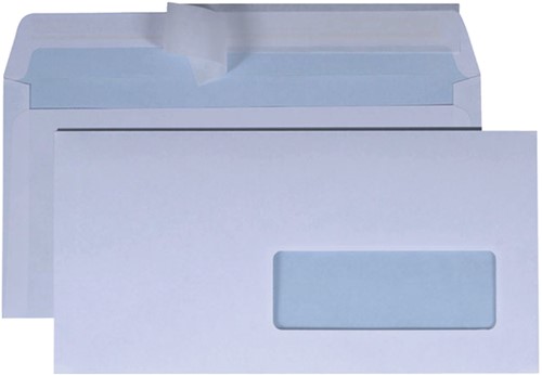 Envelop Quantore 110x220mm venster 3x10cm rechts zelfklevend 25 stuks-3