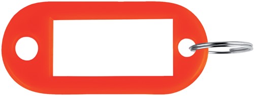 Sleutellabel Pavo kunststof rood 100 stuks