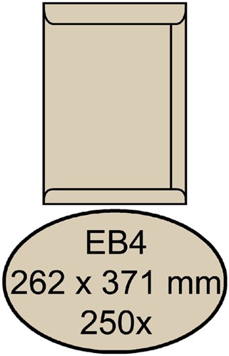 Envelop Quantore akte EB4 262x371mm cremekraft 250stuks