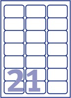 Etiket Avery L7560-25 63.5x38.1mm transparant 525 stuks-2